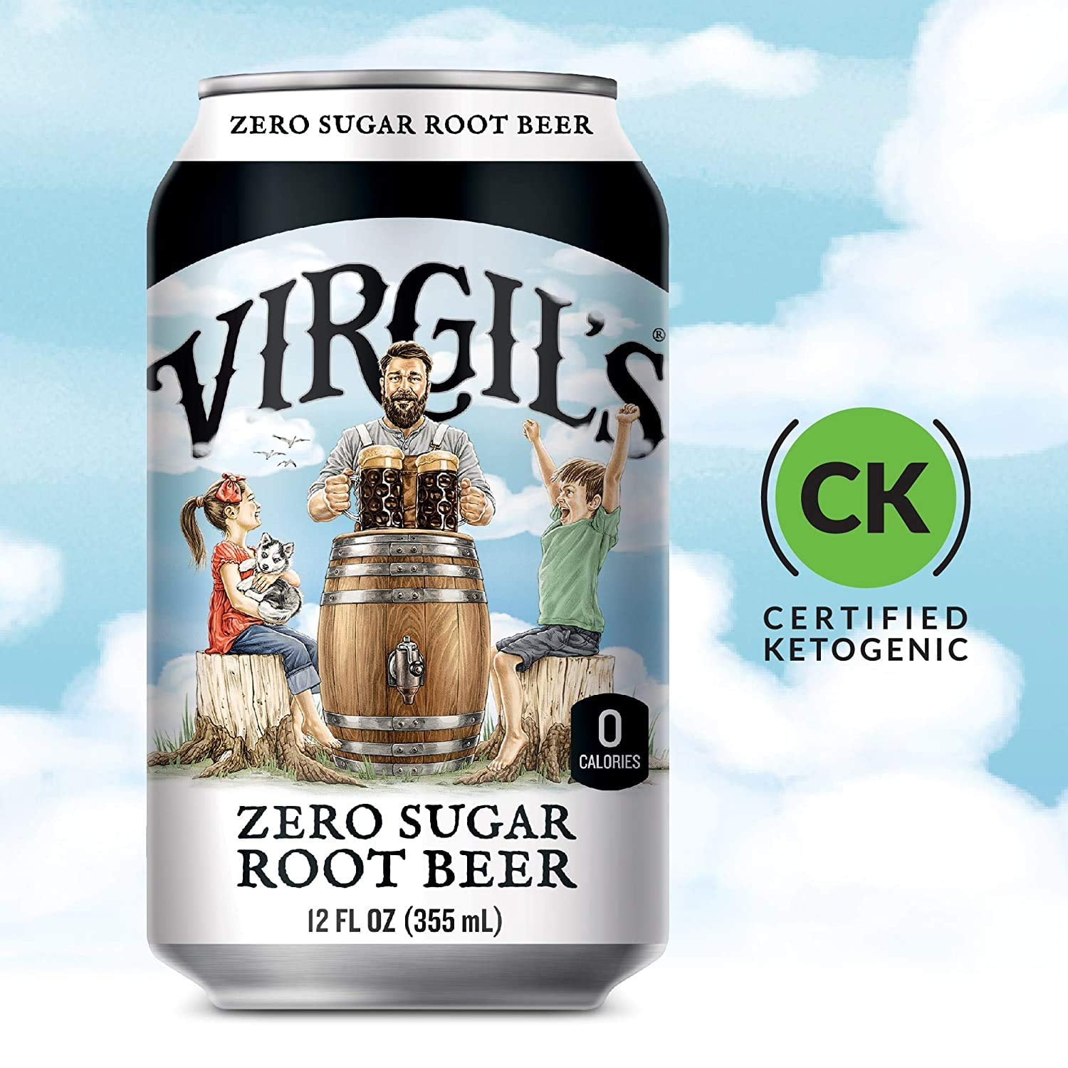 Zero Sugar Root Beer, Great Tasting Zero Calorie Keto Friendly Soda (12- 12oz cans)