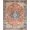 Rust Orange Navy Blue, Pattern 5, variant on Design&I 8'x10' Washable Area Rug Sleek Flatweave Pet Friendly Vintage Kilim Boho Distressed Border Potbelly Burning Sector for King Size Bedroom, Under Bed