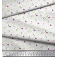 thumbnail image 3 of Soimoi White Poly Georgette Fabric Text & Wine Glass Bar Printed Craft Fabric by the Yard 42 Inch Wide, 3 of 5