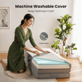 thumbnail image 2 of 4 inch Tri Folding Memory Foam Mattresses with Removable & Washable Cover, Queen, 2 of 9