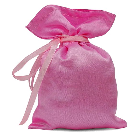 50 Satin Drawstring Gift Pouch Small Wedding Party Favors Bag - 8" x 10" inches Baby Shower Thank You Pouches- Baby Pink