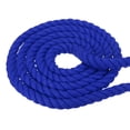 thumbnail image 1 of Uxcell Natural Twisted Cotton Rope 3 Strand Thick Cotton Rope Tug 0.98" x 49.21ft Blue, 1 of 7