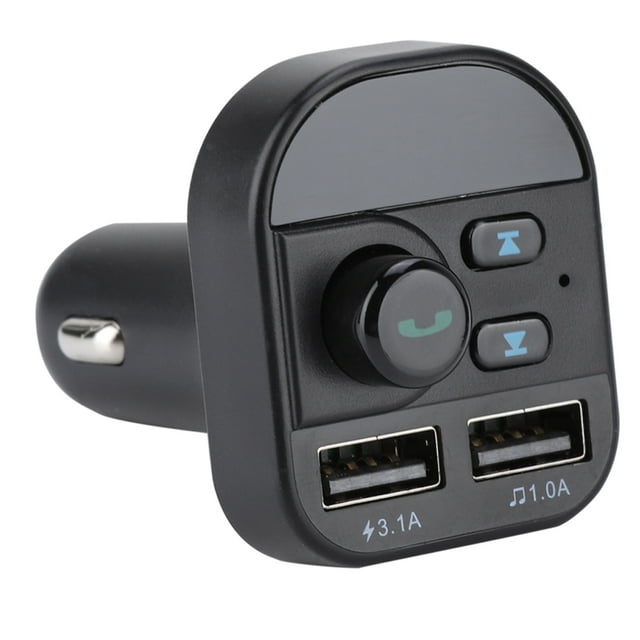 Reproductor MP3 HD inalámbrico Bluetooth FM para coche, manos libres, cargador con dos puertos USB