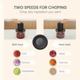 thumbnail image 4 of Food Processor, Electric Meat Grinder with 4 Stainless Steel Blades, 1.2L Food Chopper Small Grinder Meat Processor with 2 Speeds for Vegetable, Fruits, Baby Food, Meat, Garlic, 5 Cups, 4 of 8