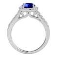 thumbnail image 3 of Mauli Jewels Engagement Rings for Women 1.35 Carat Halo Tanzanite And Diamond Engagement Ring Crafted 4-prong 14k Solid White Gold, 3 of 6