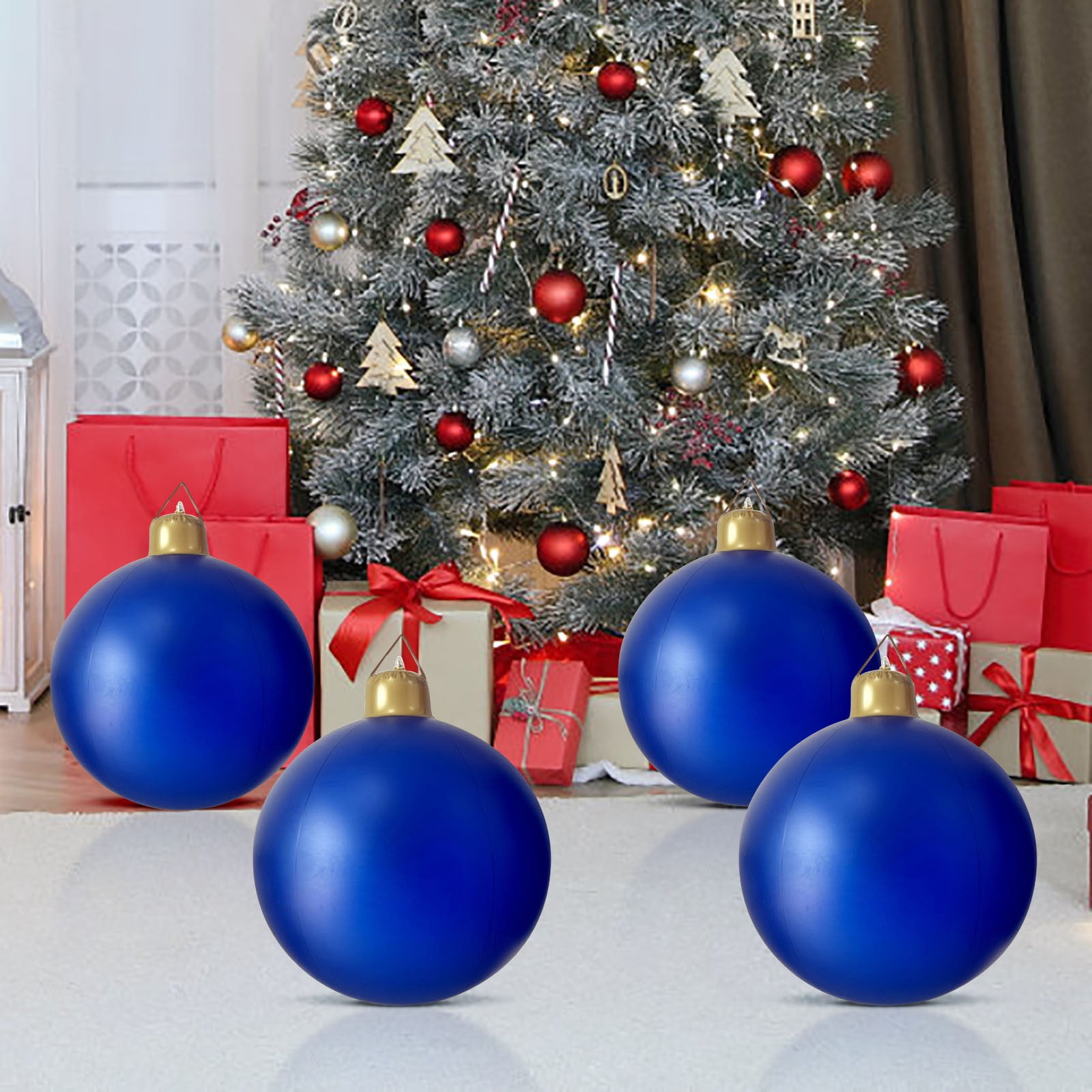 Boule De Décoration De Noël Gonflable En PVC De 50 Cm - Décoration Extérieure Géante Pour Sapin De Noël - Jardin - Maison - Terrace-P