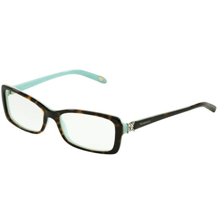 Tiffany Optical 0TF2091B Full Rim Rectangle Womens Eyeglasses - Size 53 (Havana/Blue / Clear (Best Eyeglass Lenses Brands)
