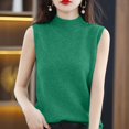 thumbnail image 2 of oqasdz Womens Sweater Half Turtleneck Vest Sleeveless Solid Color Thermal Underwear Bottoming Shirt Fall Winter Warm Casual Cozy Daily Wear, 2 of 6