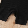 thumbnail image 5 of Baby Boys' One-Piece Footies Toddler Kids Baby Girls Boys One-Piece Short-Sleeved Fashion Solid Color Romper New Casual Winter Jumpsuits Black 9-12 Months, 5 of 9