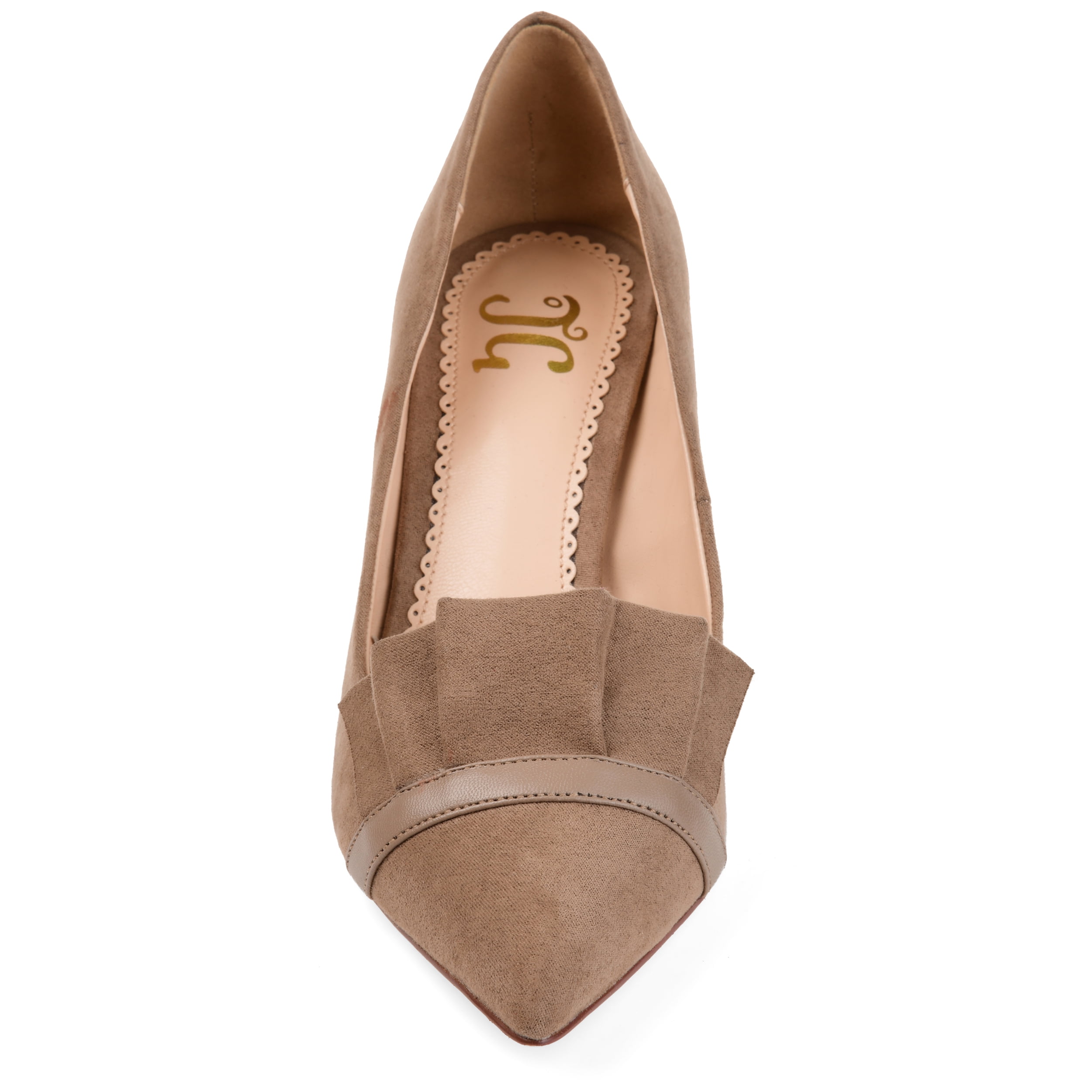 Journee Womens Marek Pointed Toe Mid Heel Pumps