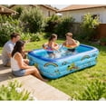 thumbnail image 4 of Portable Inflatable Pool, Adult Size Structure – Large Outdoor Basin, Reinforced PVC Material | Fast Inflate System, Foldable Space Saving Design for Backyard Summer Cooling Use(Q), 4 of 8