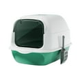 thumbnail image 1 of Caja de arena para gatos con tapa jinwen orinal para gatitos grande portátil extraíble Verde 35 cm x 50 cm x 35 cm, 1 of 8