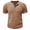Khaki,#002, variant on Men's Henley Shirt Short Sleeve Vertical Ribbed Textured T-Shirt 4 Button Placket Regular Fit Casual Summer Tops for Daily Wear,XL