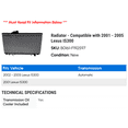 thumbnail image 2 of Radiator - Compatible with 2001 - 2005 IS300 2002 2003 2004, 2 of 2