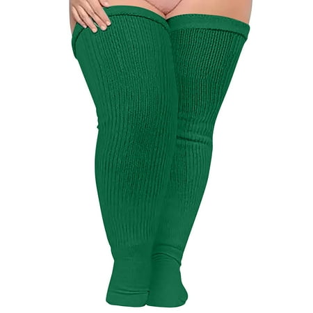 Women Soild Plus Christmas Lingerie Stockings Size Over Knee Cotton Socks High Knee Stocking for Women Extra Long Extra Thick Thigh Socks Stocking Cap for Women Tall Socks Silicone Thigh Highs Tigh