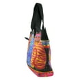 thumbnail image 2 of Laurel Burch Medium Tote Zipper Top 12"X3.5"X8.5"-Tres Gatos - Red, Orange & Blue, 2 of 6