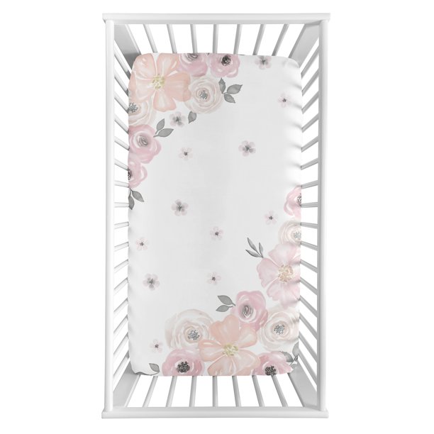 Sweet Jojo Designs Blush Pink, Grey and White Photo Op Baby or Toddler