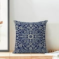 thumbnail image 3 of Navy Blue White Boho Pillow Covers 20x20 Set of 2, Persian Carpet Design Decorative Boho Throw Pillows Linen Farmhouse Bohemian Cushion Pillow Covers for Sofa Couch Outdoor Decor, 3 of 6