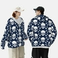 thumbnail image 5 of Logiee white arrow Skull Print Men's Women Light Jacket Full Zip Sun Protection Hoodie Long Sleeve Sun Shirts for Men Hiking Fishing Zip Pockets-3X-Large, 5 of 8