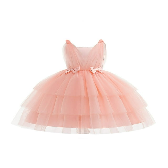 Robe de Cérémonie Formelle pour Fille Bébé avec Nœud Rayé