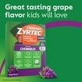 thumbnail image 4 of Children's Zyrtec 24 Hr 2.5 mg Allergy Chews for Ages 2+, Grape, 24 Count, 4 of 10