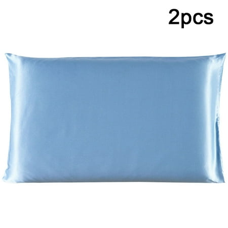 Piccocasa 100% Mulberry Silk, 2 Piece King Size Pillowcase, Cyan
