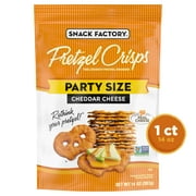 Snack Factory Pretzel Crisps, Cheddar Cheese, Party Size, 14 oz