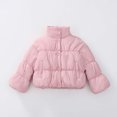 thumbnail image 4 of Jalioing Toddler Girls Puffer Jacket Winter Thermal Long Sleeve Stand Collar Puffy Coat Fashion Cute Outerwear with Pocket, 4 of 5