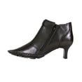 thumbnail image 3 of PEERAGE Willow Women Wide Width Side Zipper Leather Dress Booties BLACK 6, 3 of 7