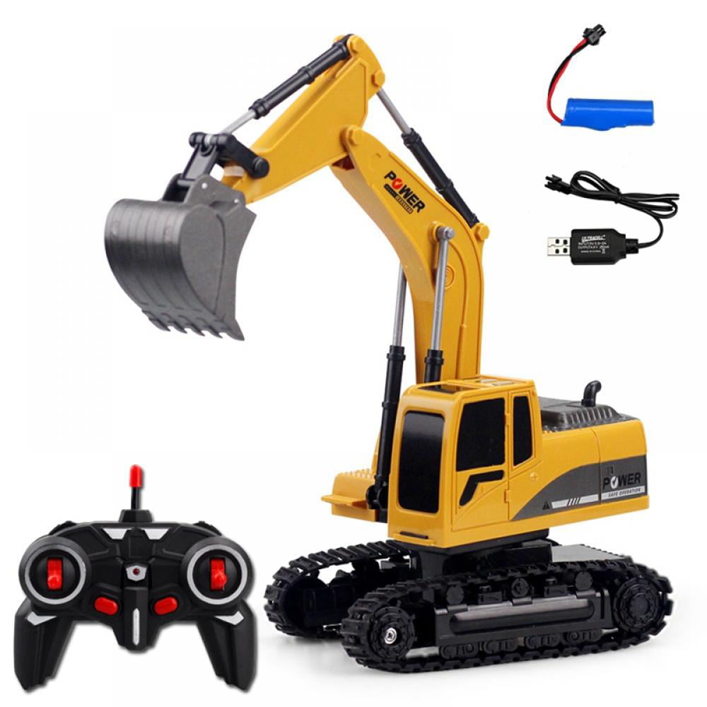 Remote Control Excavator Truck Digger Toy RC Crane Mini Construction Vehicle 
