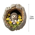 thumbnail image 2 of AURIGATE Easter Bunny Acrylic Ornament 7.8in 2D Flat Tree Hole Scene Pendant for Spring Home Wall Door Tree Decor, 2 of 5