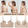 thumbnail image 3 of FNNMNNR Push Up Bra Backless Women Bras Underpants 2Pcs Set Plunge Brassiere Open Back Underwear Invisible Seamless Deep U Lingerie, 3 of 8