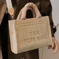 thumbnail image 2 of Female Square Tote Crossbody Bag Aesthetic Velour Elegant Letter Print Ladies Shoulder Bags Top Handle Women's Charisma Handbags xuanjing unisex, 2 of 2
