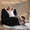 Black, variant on XIZZI Bean Bag Chair, Oversized Ultra-Soft Plush Faux Fur Lounge Chair Indoor, Fluffy Cozy Lazy Sofa for Living Room Bedroom, No Assembly Required, Black