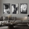 thumbnail image 2 of Hieng Large bright black and white geometric abstract wall art modern decorative painting, suitable for living room, bedroom, bathroom, and office poster decoration printing, 2 of 6