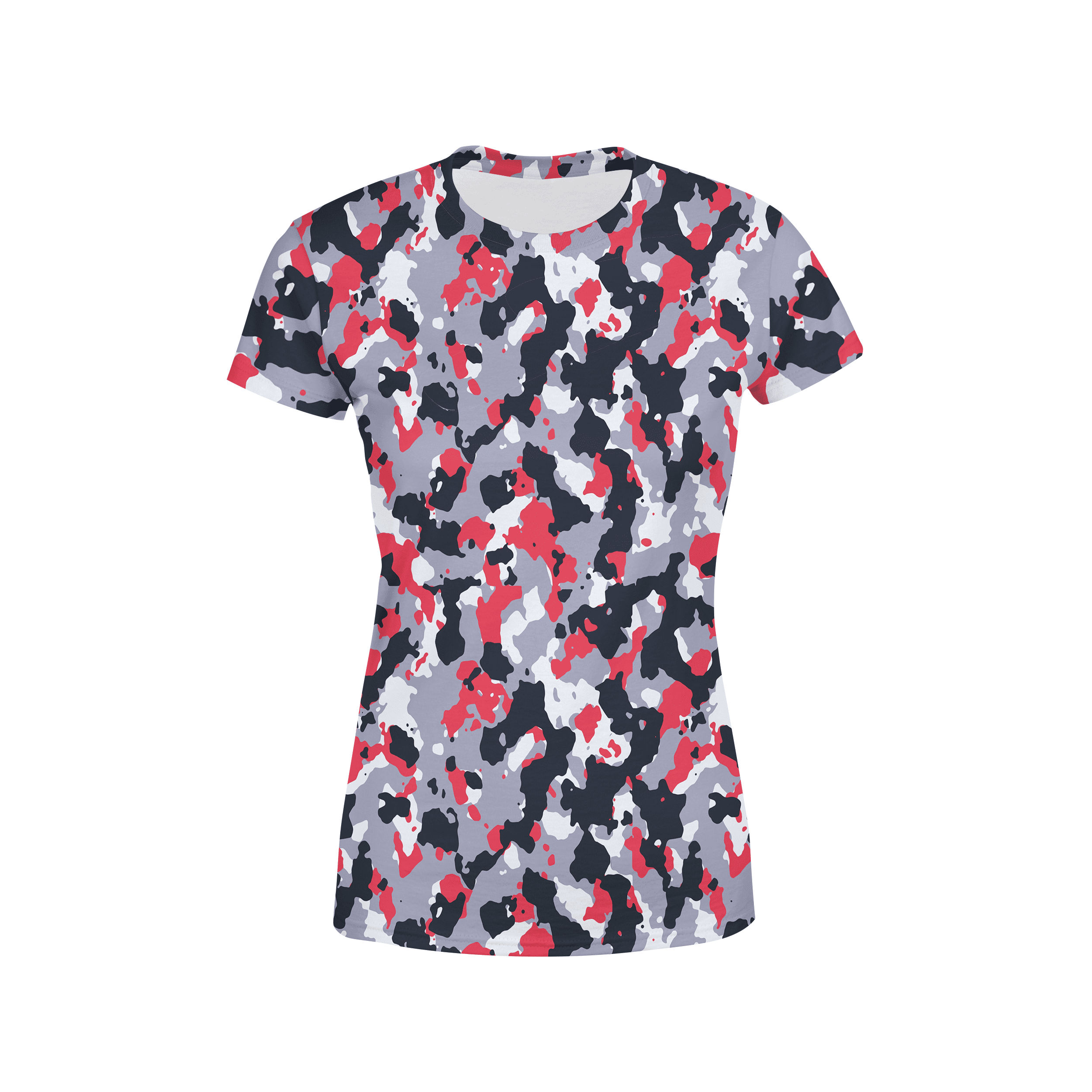 Kioki Women's White Red Camo T-Shirt 