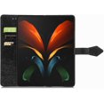 thumbnail image 4 of Samsung Galaxy Z Fold3 5G Mandala Wallet Case,Slim 3D Flip Leather Magnetic Closure with Credit Card Holder & Hand Strap Flip Folio Closure Phone Case for Samsung Galaxy Z Fold3 5G MTL Black, 4 of 7