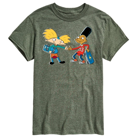 Hey Arnold! - Arnold and Gerald Skateboard - Men's Short Sleeve Graphic T-Shirt