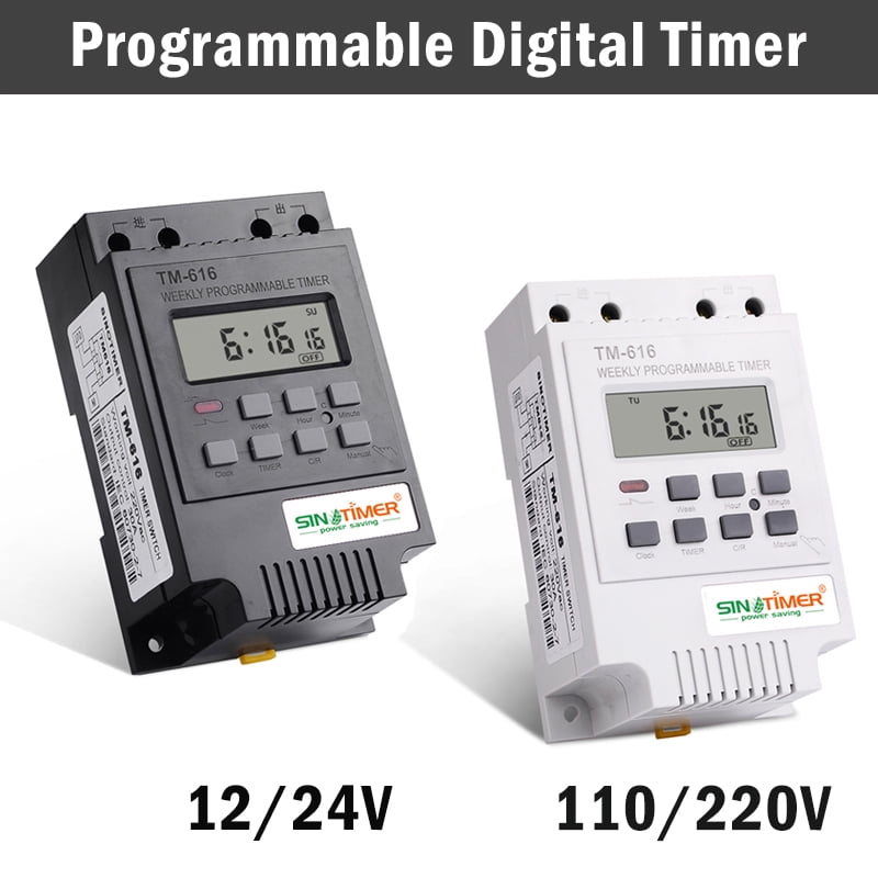 depositum Slumkvarter Forstå SENRISE TM616 Programmable Digital Timer Switch Time Relay Control 12-220V  Black/White - Walmart.com