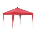 thumbnail image 4 of Outdoor Basic 10ft Instant Lighted Canopy Patio Pop up Gazebo Canopy Tent with Carry Bag and Remote Control, Solar Power and Batteries, Red, 4 of 9