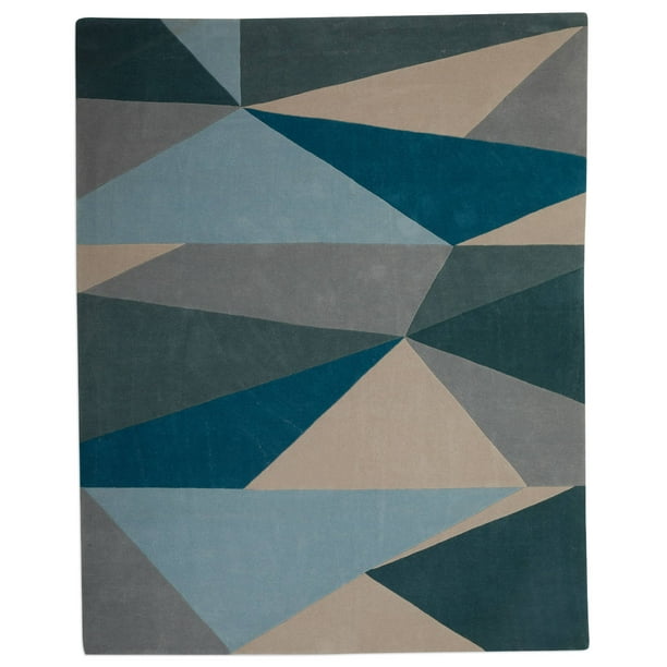 MoDRN Scandinavian Colorblock Triangles Indoor Area Rug
