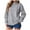 Grey, variant on Jkety Christmas Tops Women's Hoodie Sweatshirt Christmas Printed Long Sleeve Crewneck Slim Plus Size Pullovers Dark Gray,S