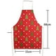 thumbnail image 3 of Delantal de cocina rojo de Navidad CHAO 1 pieza de lino cuello ajustable regalo decoración cocina fiesta, 3 of 5