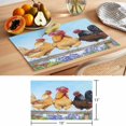 thumbnail image 6 of Vintage Rooster Placemats Set of 6, Retro Chicken Animals Spring Floral Pastoral Farmhouse Non-Slip Place Mats Washable Table Mats for Kitchen Dining Table Decorations Indoor/Outdoor, 6 of 9