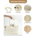 thumbnail image 5 of Dog Carrier for Small Dogs Rabbit cat with Large Pockets, Cotton Bag, Dog Carrier Soft Sided, Collapsible Travel Puppy Carrier (Beige, 13.5" L x 6.5" W x 10" H), 5 of 9