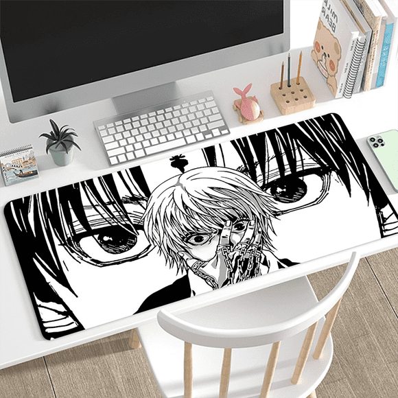 Anime Character Large Desk Mat - Rubber Gaming Mouse Pad, Non-Slip Oblong Keyboard Pad for E-Sports, Office, and Home Use - Ideal Gift for Anime Fans