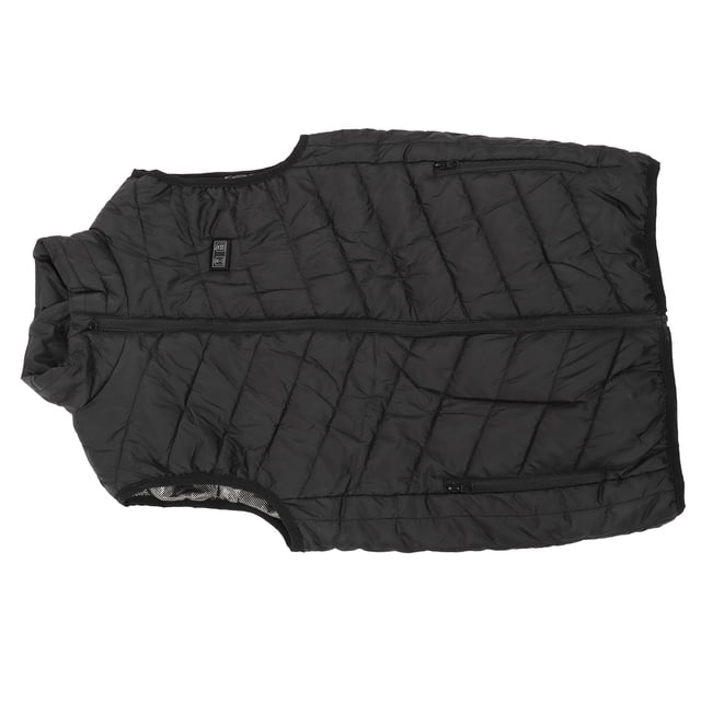 Chaleco calefactor eléctrico Chaqueta calefactora ligera ajustable con 3 temperaturas para actividades al aire libre en la oficina Negro 2XL