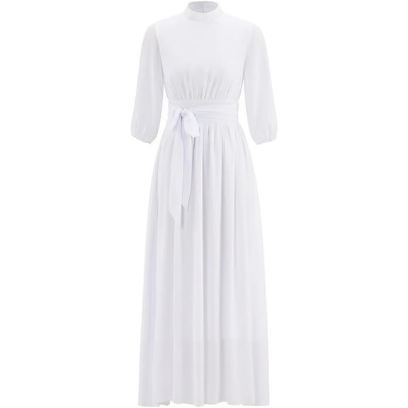 Church Dress Choir Minister Maxi Dress with Belt Pulpit Liturgical Clergy Cassock Medieval Priest Robe