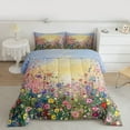 thumbnail image 2 of Manfei Colorful Flowers 2pcs Bedding Comforter Set for Teens Girls,Watercolor Floral Blossoms Twin Comforter Sets,Spring Graden Breathable Bedding Set,Breathable Home Decor, 2 of 8
