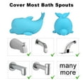 thumbnail image 6 of Faucet Cover Bathtub Baby Tub - Bath Spout Cover Silicone Blue Dolphin for Kids, Toddler, Infant, 6 of 7
